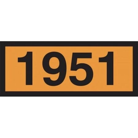 Accuform ORANGE 4DIGIT PANEL 1951 ARGON, MPR611VS MPR611VS